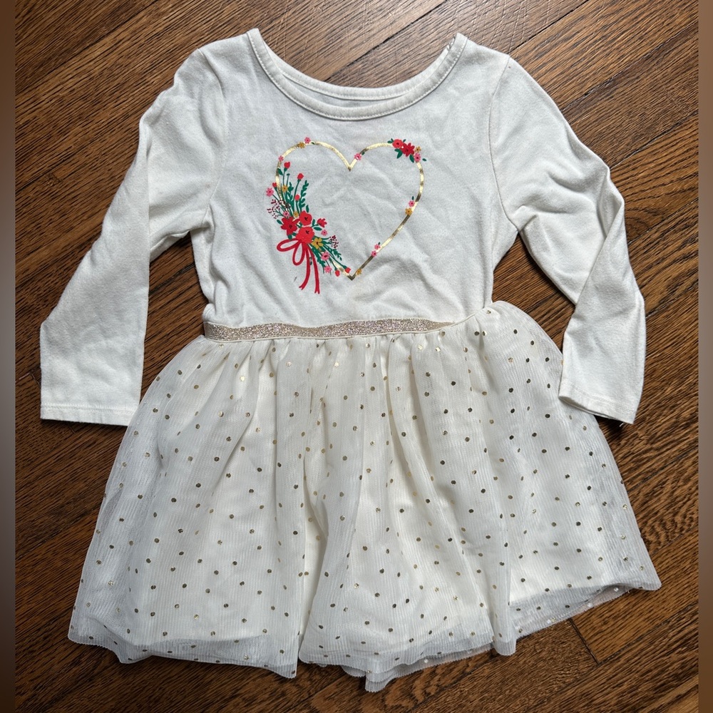 Holiday dress with tutu (2T)